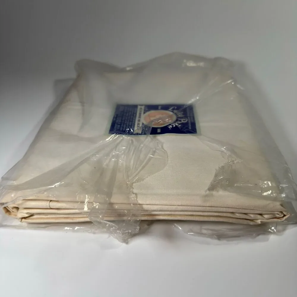 Vintage Lady Price Double Full Flat Bed Sheet White 100% Cotton NOS Deadstock